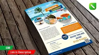 #121 How to create Travel flyer design in CorelDRAW x7  | v-enn graphics