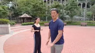 Blocking a knee--White Crane Silat (PGB)