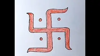 How to Draw Swastik Without Crossing | Shubh Labh | Easy Swastik Symbol Drawing #shorts