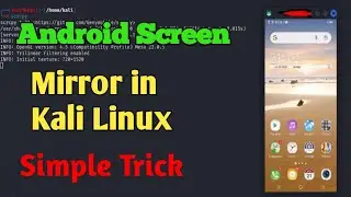 Android Screen Mirror in Kali Linux System || How To Connected Android Mobile with Linux
