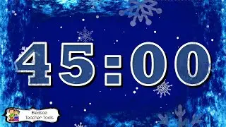 45 Minutes Winter Snow Timer w Music