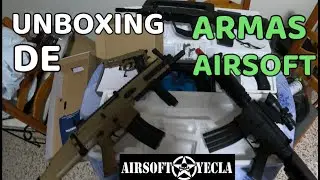 UNBOXING 5 + 1 ARMAS DE AIRSOFT Las MEJORES ARMAS de MUELLE✅🧐 #airsoft #unboxing #airsoftvideo