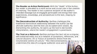 THE DEATH OF THE AUTHOR  paper 401