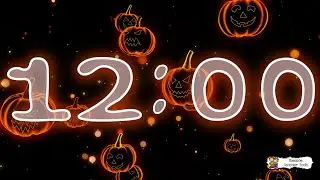 12 Minute Falling Jack-o'-Lantern Timer | Halloween Classroom Countdown (No Ads)