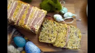 Pasztet jajeczny z pieczarkami, pieczony w boczku #wielkanoc #jajka #przekąska