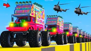 GTA 5 DJ Pickup vs Killer Ramp! 💀🔥 Extreme Stunts & Fails 😱🛻🌀