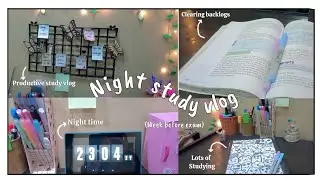 Night study vlog * AS AN 11TH GRADE COMMERCE STUDENT* 📚