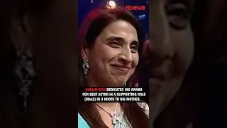 Celebrating #BomanIrani's birthday with this throwback video when he won Filmfare award for 3 Idiots