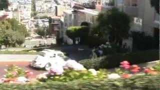 Herbies going down Lombard street, take 1. Eldorado 2010 run