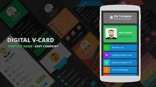 Digital Business Card Template | Digital vCard Template - GreyCompany