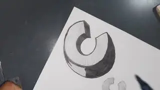 Very easy !! How to Draw 3D floating Letter 