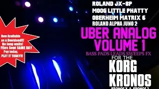UBER ANALOG for Korg Kronos Analog Sample Collection MOOG OB JUNO JP6 SYNTHESIZER