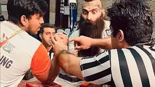 INDIA 🇮🇳 VS IRAN 🇮🇷ARM WRESTLING // AK47 tank so 😱dangerous@devagamer0 #armpower#armwrestling