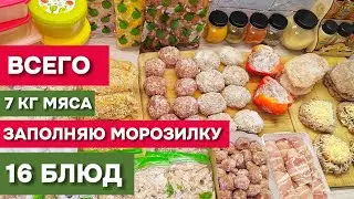 ЗАГОТОВКИ в морозилку ЗАМОРОЗКА полуфабрикатов 16 блюд