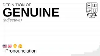 GENUINE meaning, definition & pronunciation | What is GENUINE? | How to say GENUINE