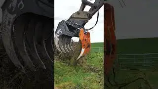 Tree Stump Removal Made Easy | Scorpion S1100 Grab #landscaping #groundwork #excavator #digger