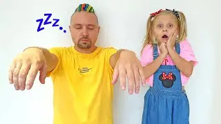 Alice and Eva play Summer Activities with Dad in stories compilation