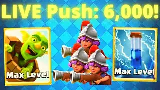 6,000 Trophies with NEW Royal Hogs 3m Deck on Ladder!! - BEST Clash Royale Trophy Pushing Deck!