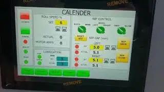 Berstorff Roller head control panel functions