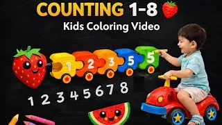 Counting 1&ndash;8 with Happy Strawberry 🍓🍉 | Kids Learning Video