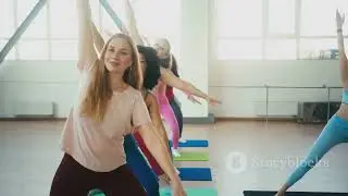 The children yoga steps stretching 