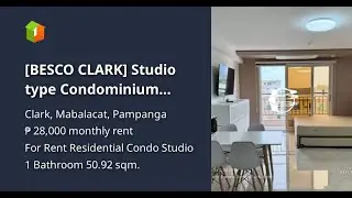 [BESCO CLARK] Studio type Condominium inside Clark, Pampanga