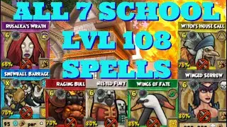 Wizard101 All 7 School Level 108 Spells (2024)