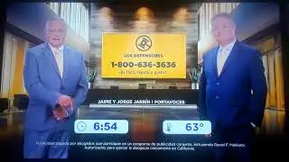 Time and Temp on Unimas is sponsored by Los Defensores 41 years ID