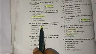 LAb technician MCQ 🎯|PYQ hematology & blood banking|Indian Paramedical pyq
