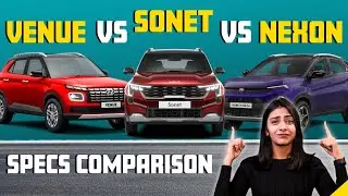 Tata Nexon VS Kia Sonet VS Hyundai Venue | Specs Comparison | Times Drive