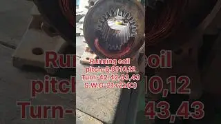2 Hp Lubi motor winding +data||2phase motor winding #motor #coilwinding