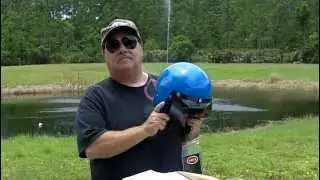 Blue HCI 10 Open Face Motorcycle Helmet DOT Approved