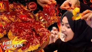 BARU! SEKARANG ADA YANG SATU EKOR?! NYOBAIN AYAM TERBARU RICHEESE FIRE CHICKEN SATU EKOR LV3&5 🤤🔥