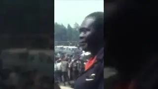 Apollo Milton Obote at a party rally in Busenyi