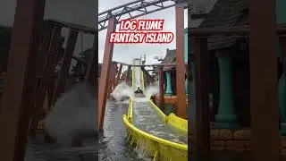 Log Flume Fantasy Island #fantasyisland #themepark  #skegness #ingoldmells #water #funnyvideo #wow