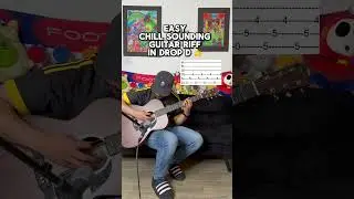 Easy chill sounding guitar riff in drop d I made for y&rsquo;all with tabs and everything 😤