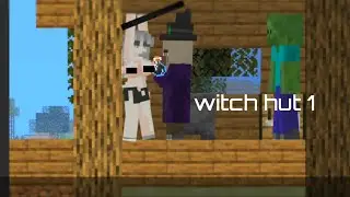 Minecraft giantess animation: witch hut 1 (censored)