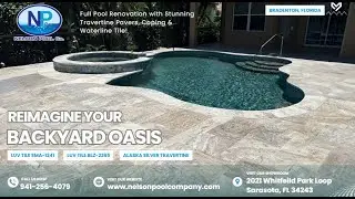 Stunning Spa & Pool Remodel - Nelson Pool Company - Alaska Silver Travertine - Luv Tile
