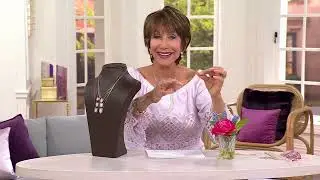 Diamonique x Kathy Levine Multi-Layered Triple Threat Necklace, Sterl on QVC