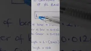 How to calculate the cutting length of reinforcement for RC Base