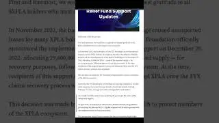 XPLA relief fund support UDPATE