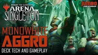MTG Arena Singleton: Monowhite Aggro Deck Tech + Gameplay