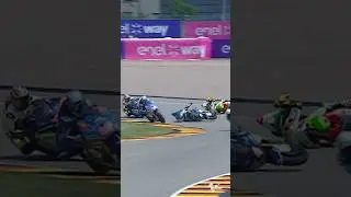 Grazo taken out 💥 by Spinelli in Sachsenring&rsquo;s #MotoE Race 1 victory battle | #GermanGP 🇩🇪