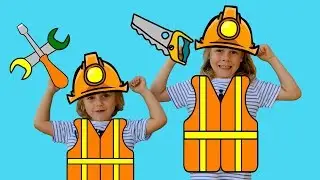 Kids Play Builders | Construction Pretend Play with Gary and Evan in Children's Museum
