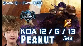 LZ Peanut JAX vs JARVAN IV Jungle - Patch 7.23 KR Ranked