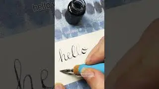 Flex Nib Dip Pen Writing Hello Winter