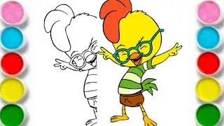 Fun Chicken Little Drawing and Coloring for Kids | Easy Step-by-Step Art Tutorial
