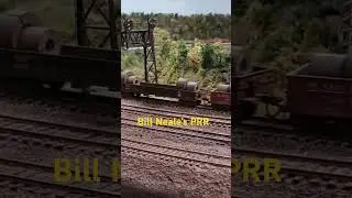 Long Freight On Bill Neale's PRR #modelrail #modeltrainlayout