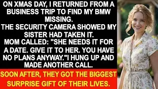 On Christmas Day, I came home to find my BMW gone. I frantically checked the security camera and...