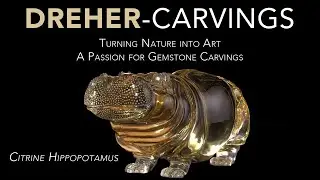 Dreher-Carvings: Citrine Hippopotamus